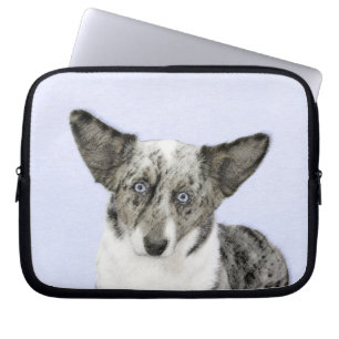 Funda Para Portátil Pintura de Cardigan Welsh Corgi - Arte Perro Origi