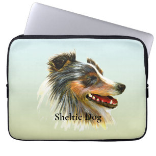 Funda Para Portátil Pintura de color de agua de Sheltie Dog Mascota