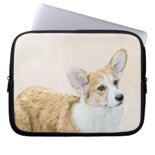 Funda Para Portátil Pintura de Corgi galés de Pembroke - Arte Perro Or