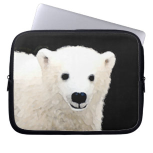 Funda Para Portátil Pintura de Cubo de Oso Polar - Arte de Vida Silves
