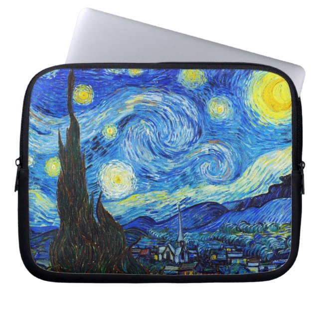 Funda Para Portátil Pintura de Guay Starry Night Vincent Van Gogh (Frente)