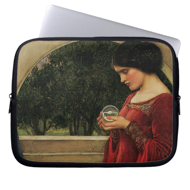 Funda Para Portátil Pintura de la casa de agua de Crystal Ball Woman (Frente)