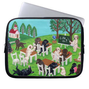 Funda Para Portátil Pintura de la escuela de Labrador