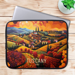 Funda Para Portátil Pintura de la Toscana en otoño   Viajes a Italia  