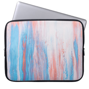 Funda Para Portátil Pintura de lienzo rosa y azul
