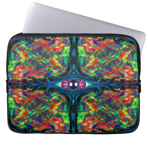 Funda Para Portátil Pintura de ojos torcidos y trippy