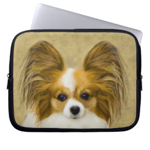 Funda Para Portátil Pintura de Papillon (Hound Tri) - Arte original de