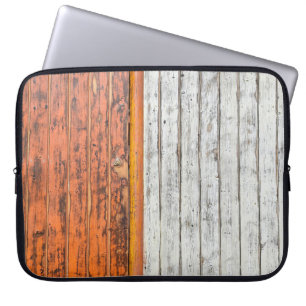 Funda Para Portátil pintura de pared blanca y naranja
