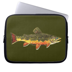 Funda Para Portátil Pintura de peces de trucha rota