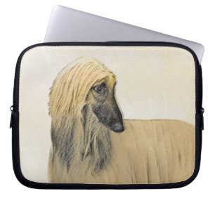 Funda Para Portátil Pintura de perro afgano - Arte de perro original l