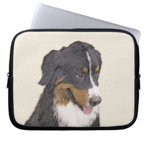 Funda Para Portátil Pintura de perro de montaña de Bernese - Arte de p
