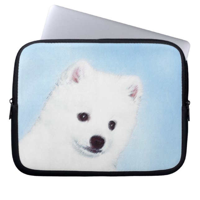 Funda Para Portátil Pintura de perro esquimal estadounidense - Arte de (Frente)