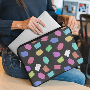 Funda Para Portátil Pintura de pinceles, pinceladas de pincel colorida