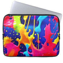 Funda Para Portátil Pintura de pintura de goteo colorida