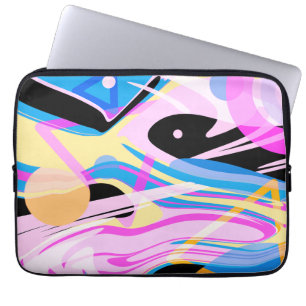 Funda Para Portátil Pintura de resumen geométrico de tres dimensiones