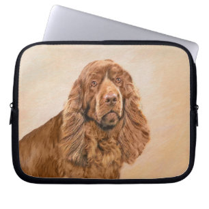 Funda Para Portátil Pintura de Sussex Spaniel - Arte Perro Original Cu