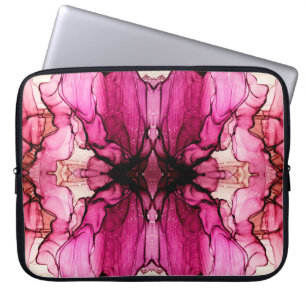 Funda Para Portátil Pintura de tinta de alcohol. Parece Kaleidoscope.