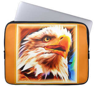 Funda Para Portátil Pintura de una asombrosa cara de águilas. ¡Hazte c