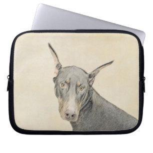 Funda Para Portátil Pintura Doberman Pinscher - Original Dog Art