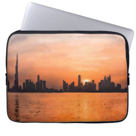 Funda Para Portátil Pintura en Acuarela del Paisaje Urbano de Dubái al