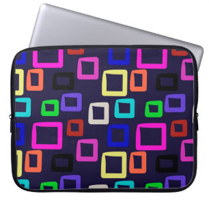 Funda Para Portátil Pintura geométrica cuadrada, gráfico de diseño sin