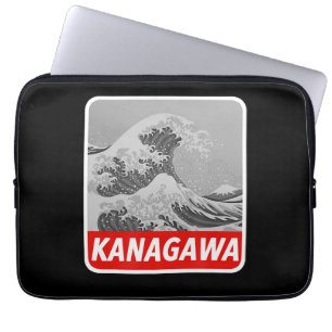 Funda Para Portátil Pintura Gran ola pintando tatuaje japonés