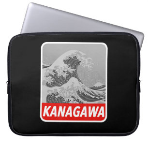 Funda Para Portátil Pintura   Gran ola pintando tatuaje japonés