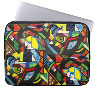 Funda Para Portátil Pintura Modernista Geométrica Abstracta Colorida