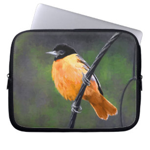 Funda Para Portátil Pintura Oriole - Arte original de aves
