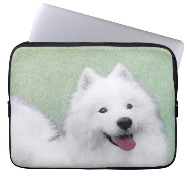 Funda Para Portátil Pintura Samoyed - Arte Perro Original Cuto (Frente)