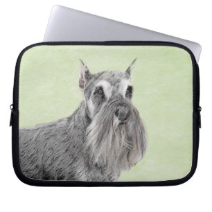 Funda Para Portátil Pintura Schnauzer (gigante, estándar) - Arte de pe