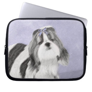 Funda Para Portátil Pintura Shih Tzu - Arte Perro Original.
