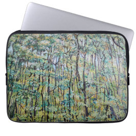 Funda Para Portátil Pintura verde del bosque