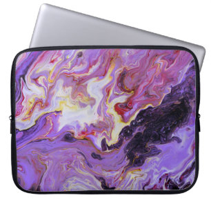 Funda Para Portátil Pinturas acrílicas de tono de color, abstractas.