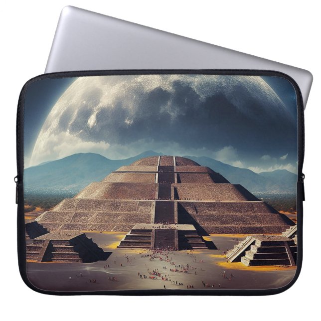 Funda Para Portátil Pirámide de la Luna, Teotihuacán, México Travel (Frente)
