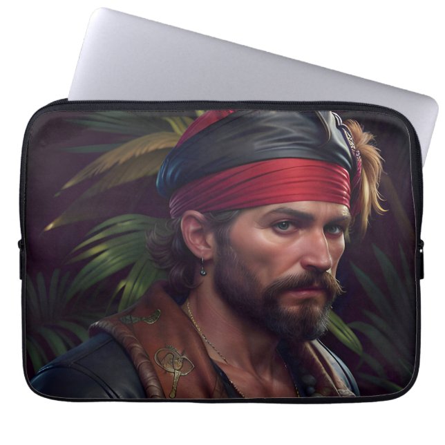Funda Para Portátil Pirata Man Red Band Tropical (Frente)