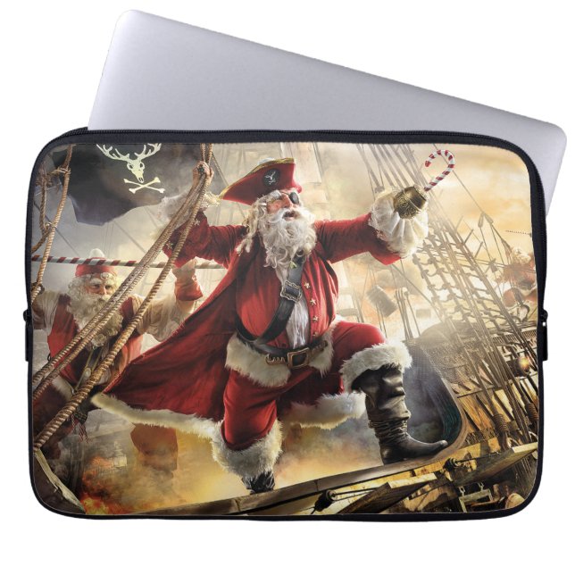 Funda Para Portátil Pirata Santa (Frente)
