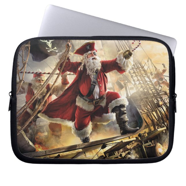 Funda Para Portátil Pirata Santa (Frente)
