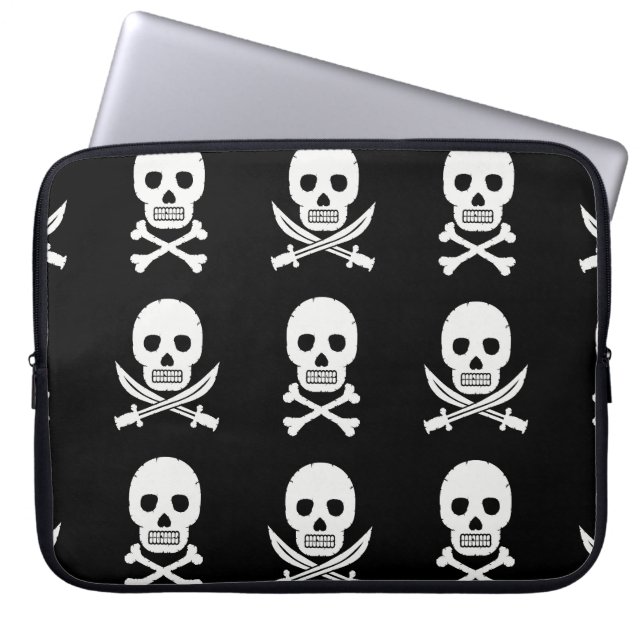 Funda Para Portátil Pirata Skulls Crossbone Seless Pattern (Frente)