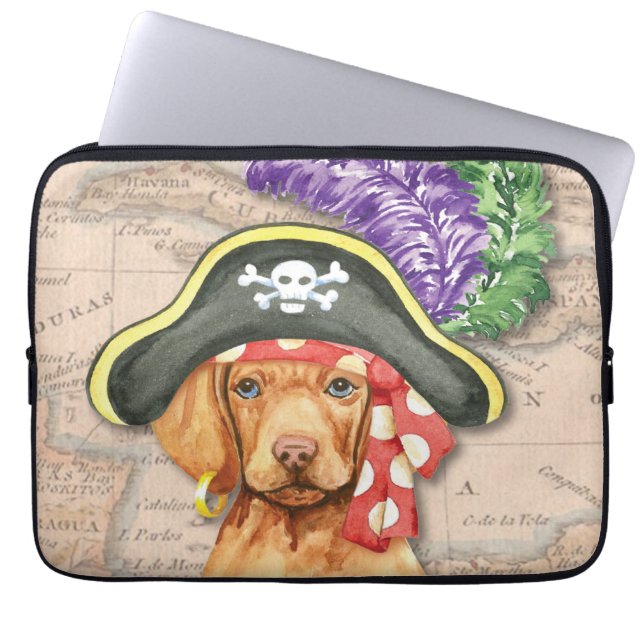 Funda Para Portátil Pirata Vizsla (Frente)