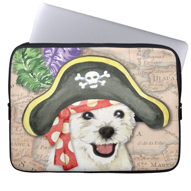 Funda Para Portátil Pirata Westie (Frente)