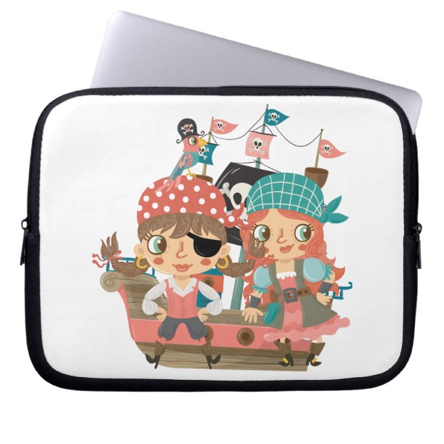 Funda Para Portátil Piratas femeninos (Frente)