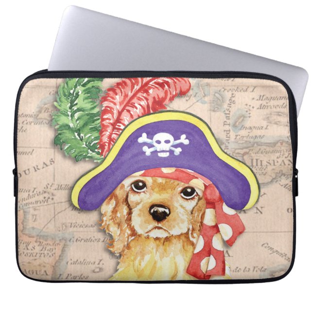 Funda Para Portátil Pirate Cocker Spaniel (Frente)