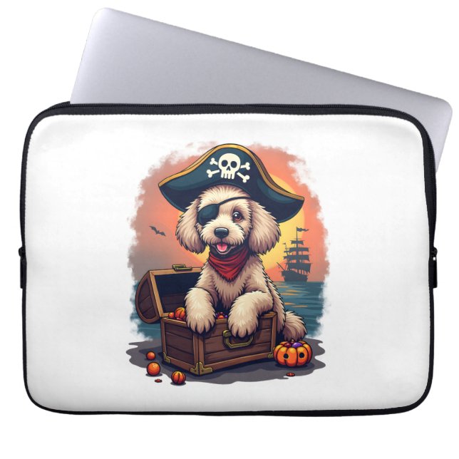 Funda Para Portátil Pirate Poodle Plunder (Frente)