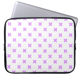 Funda Para Portátil Pisos cruzados de lino sobre blanco
