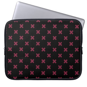 Funda Para Portátil Pisos cruzados de moras sobre negro