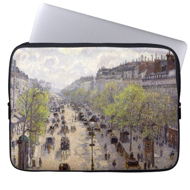 Funda Para Portátil Pissarro - Boulevard Montmartre, primavera (Frente)