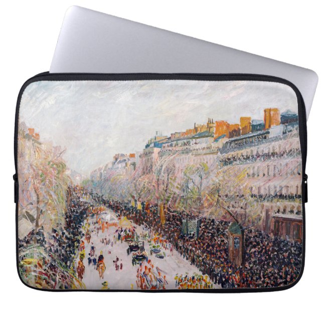 Funda Para Portátil Pissarro - Montmartre, Mardi Gras en el Boulevard (Frente)