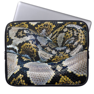 Funda Para Portátil Pitón negro, amarillo y gris