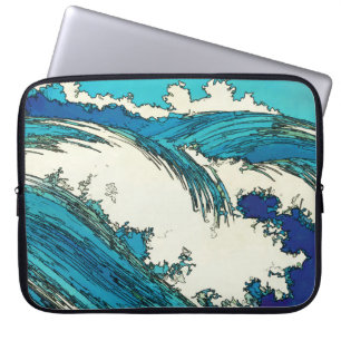 Funda Para Portátil PixDezines konen uehara olas oceánicas, 上 原